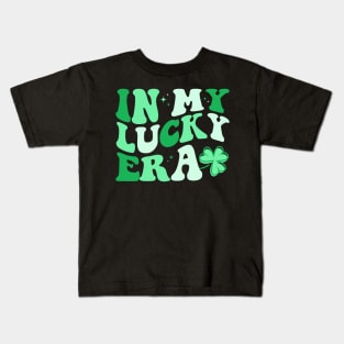 In My Lucky Era Retro Disco Shamrock Happy St Patricks Day Kids T-Shirt